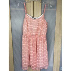 Forever 21 Coral Pink Summer Dress Sz. Small Boho Casual Coastal Travel Festival